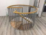 Balustradă de parapet cu corzi inferioare și balustradă din lemn dreaptă - imagine 7
