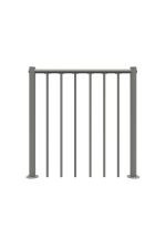 Balustradă de parapet cu bare verticale și balustradă din PVC
