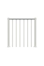 Balustradă de parapet cu bare verticale și balustradă din PVC - imagine 3