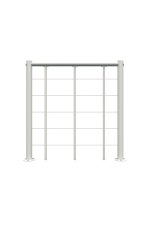 Balustradă pentru parapet cu corzi inferioare și balustradă din PVC - imagine 3